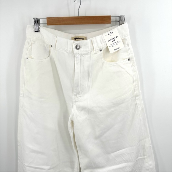 Madewell Superwide-Leg Jeans: Airy Denim Edition in tile white Size 28 - Picture 4 of 9
